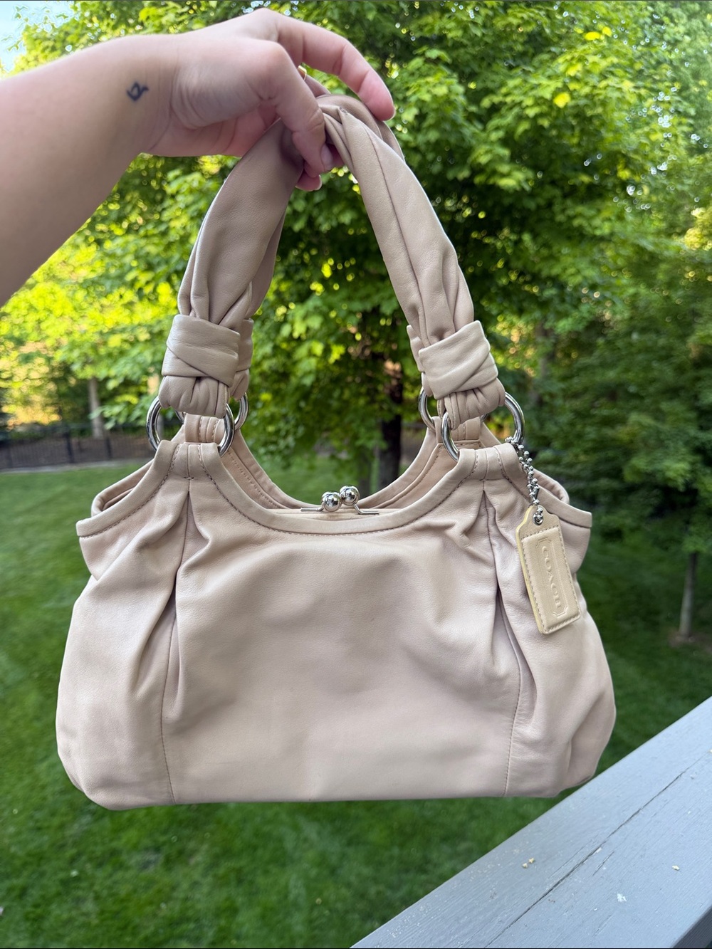 Coach Parker Hobo Bag in Beige
